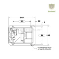 GL-12129 140*108 serrure de palette de boîte à outils encastrée